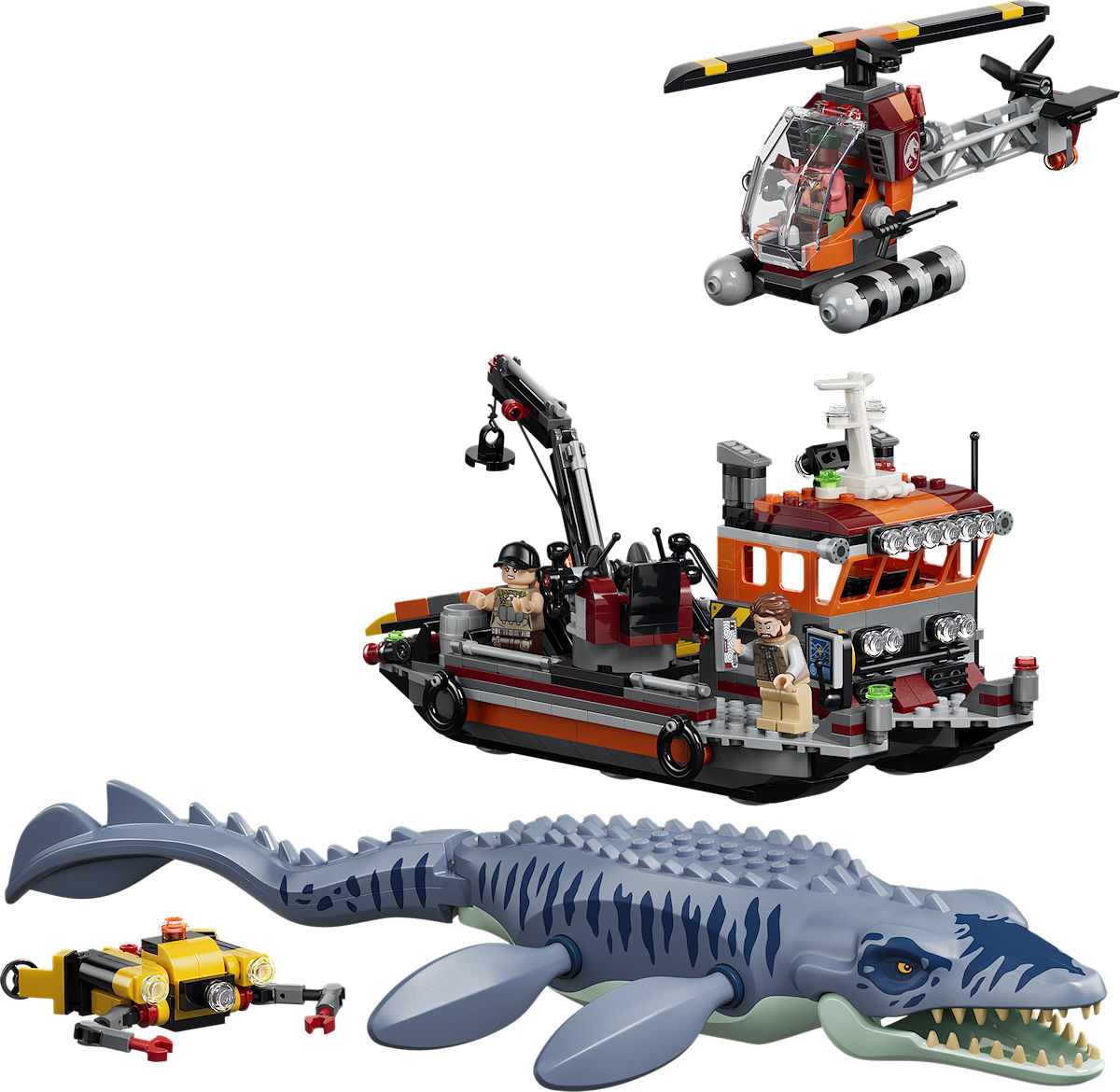 LEGO Jurassic World Mosasaurus bootaanval