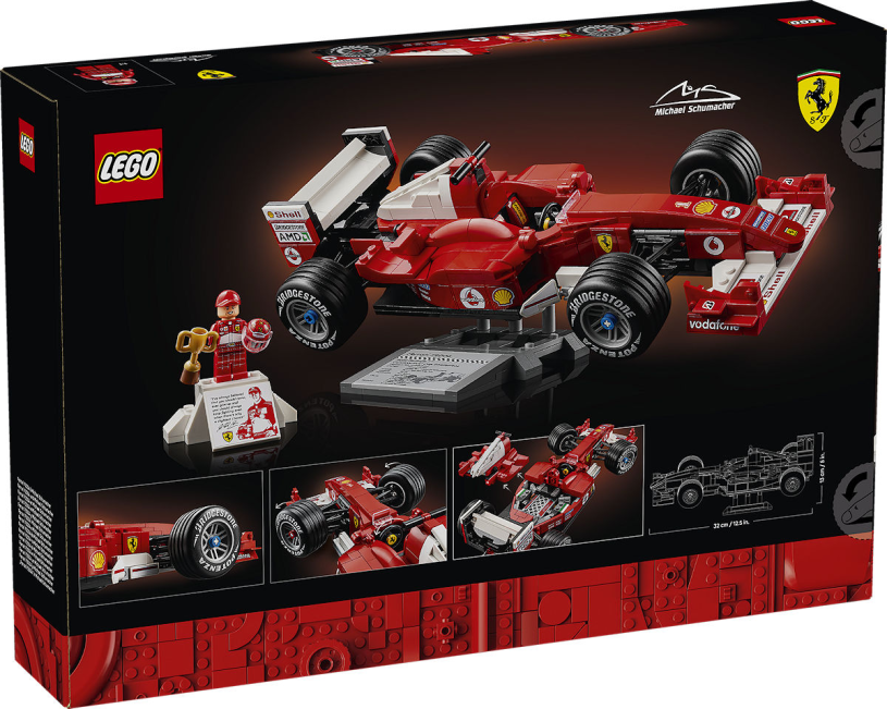 LEGO Icons Ferrari F2004 en Michael Schumacher