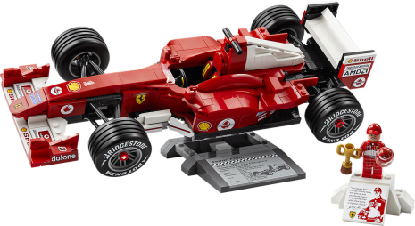 LEGO Icons Ferrari F2004 en Michael Schumacher