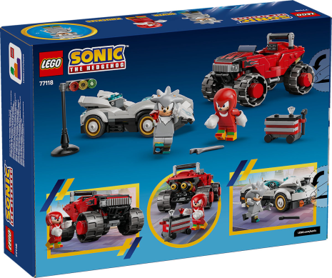 LEGO Sonic Silvers auto vs. Knuckles' monstertruck