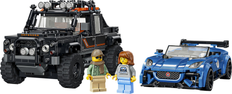 LEGO Speed Champions Jaguar Project 7 en Land Rover Defender