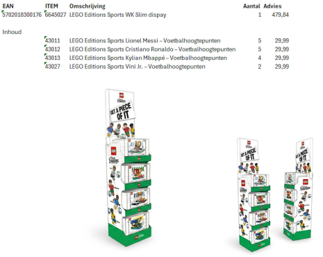 LEGO Editions Sports WK Slim dispay