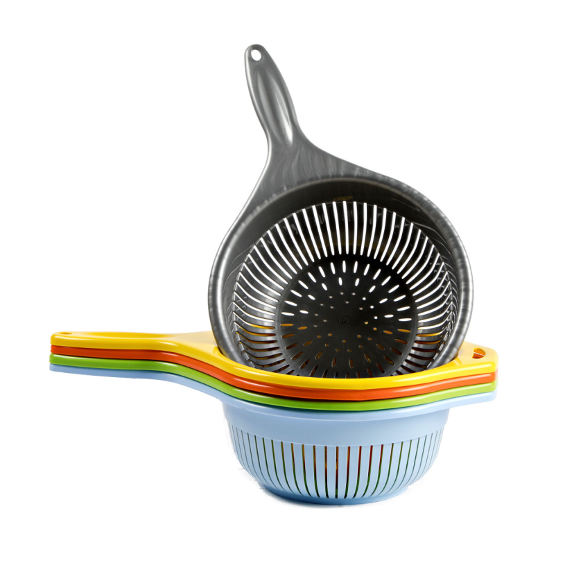 Vergiet kunststof met steel assorti kleur