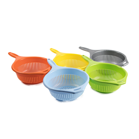 Vergiet kunststof met steel assorti kleur