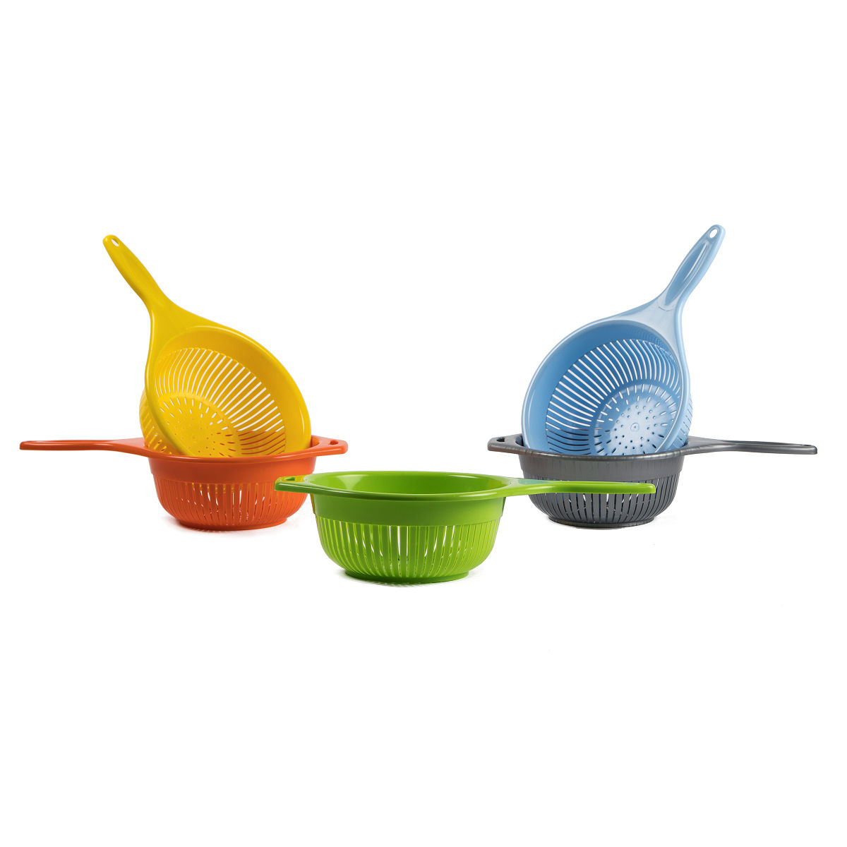 Vergiet kunststof met steel assorti kleur