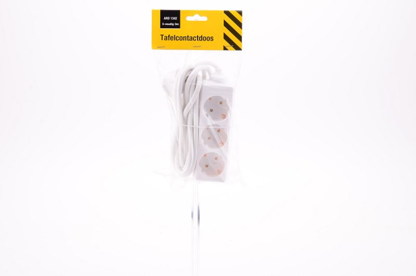Tafelcontactdoos 3-voud RA 3m.