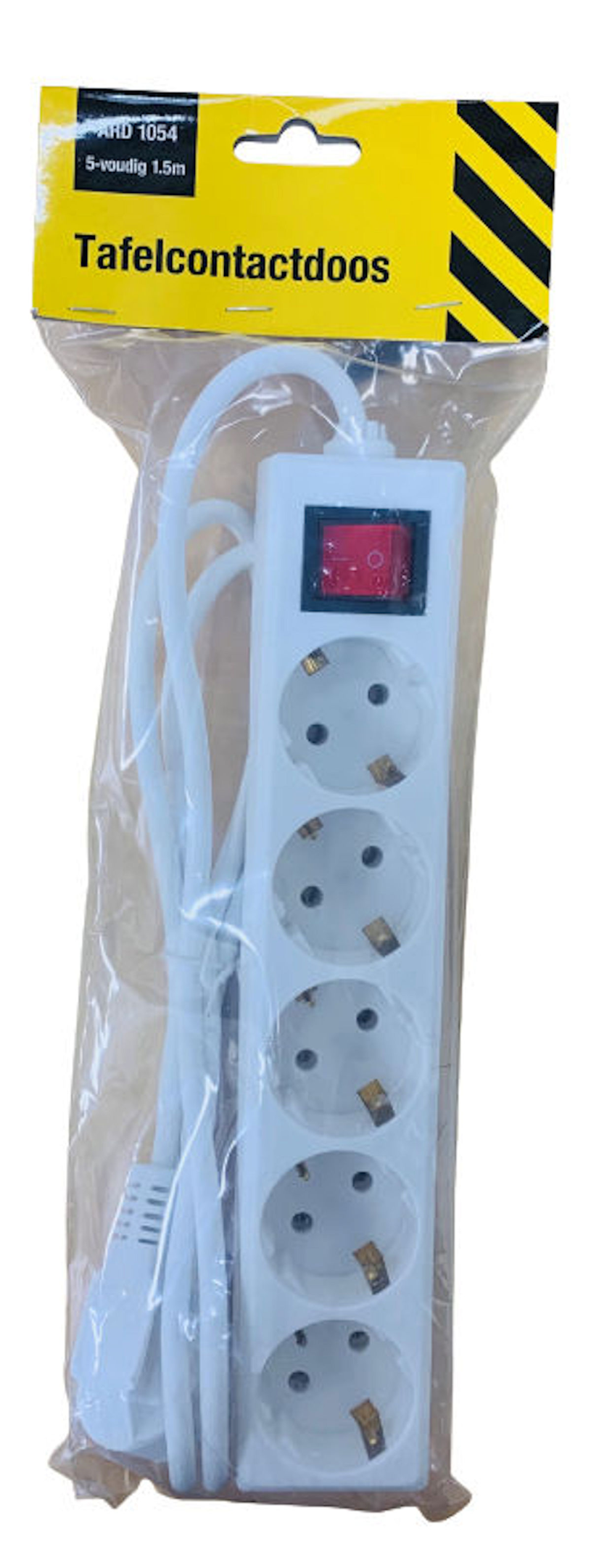 Tafelcontactdoos 5-voud RA+SCH 1,5m.