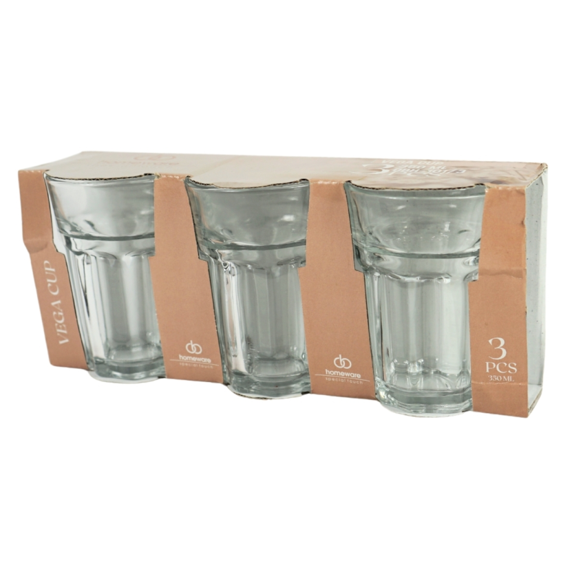 Drinkglas Homeware Vega 350ml set 3 stuks