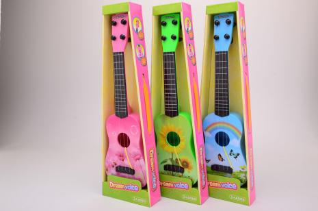 Gitaar 3 ass. 42cm in doos