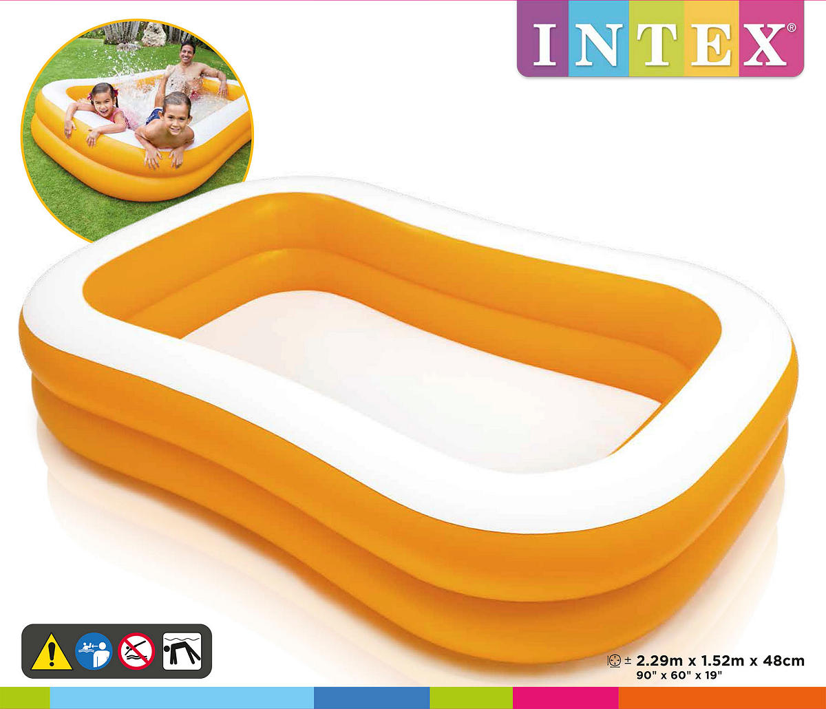 Intex Swim Center mandarijn 229x147x46cm