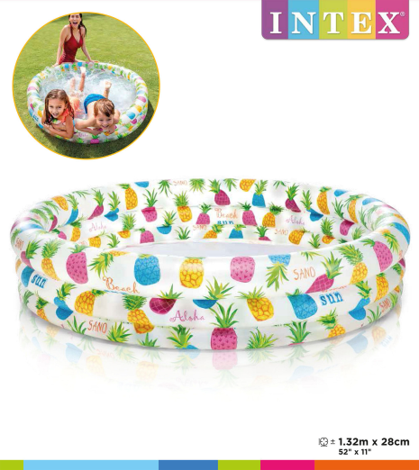 Intex peuterzwembad ananas 132x28cm