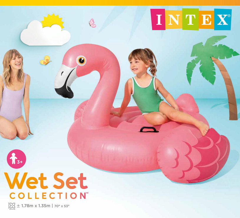 Intex Flamingo ride-on 142x137x97cm