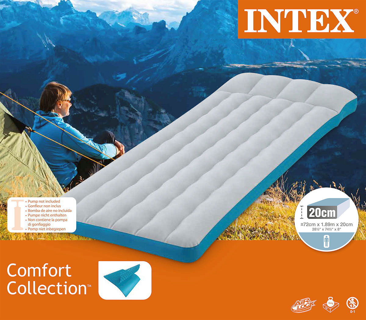 Intex Camping Mat luchtbed 189x72x15cm