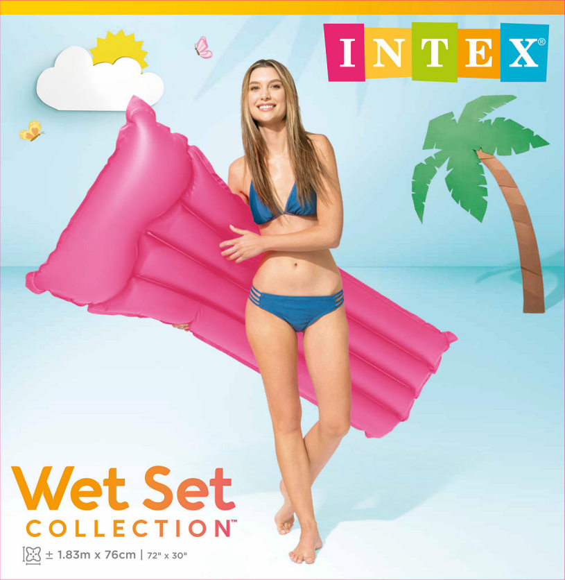 Intex luchtbed Neon Frost 183x76cm assorti