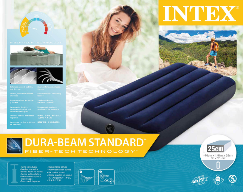 Intex Classic Downy luchtbed 191x76x25cm