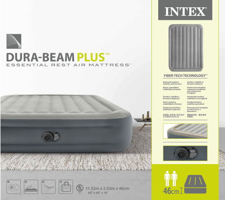 Intex Essential Rest luchtbed 203x152x46cm met pomp