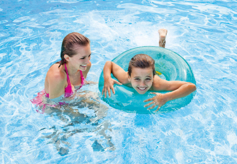 Intex transparante zwemband 76cm 3 kleuren