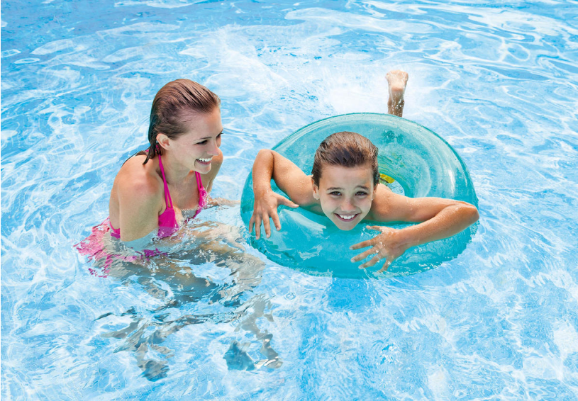 Intex transparante zwemband 76cm 3 kleuren