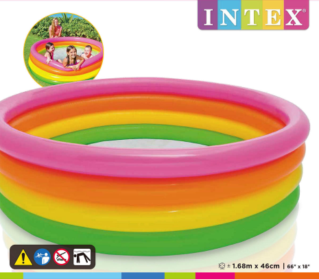 Intex zwembad Sunset Glow 4-ring 168x46cm
