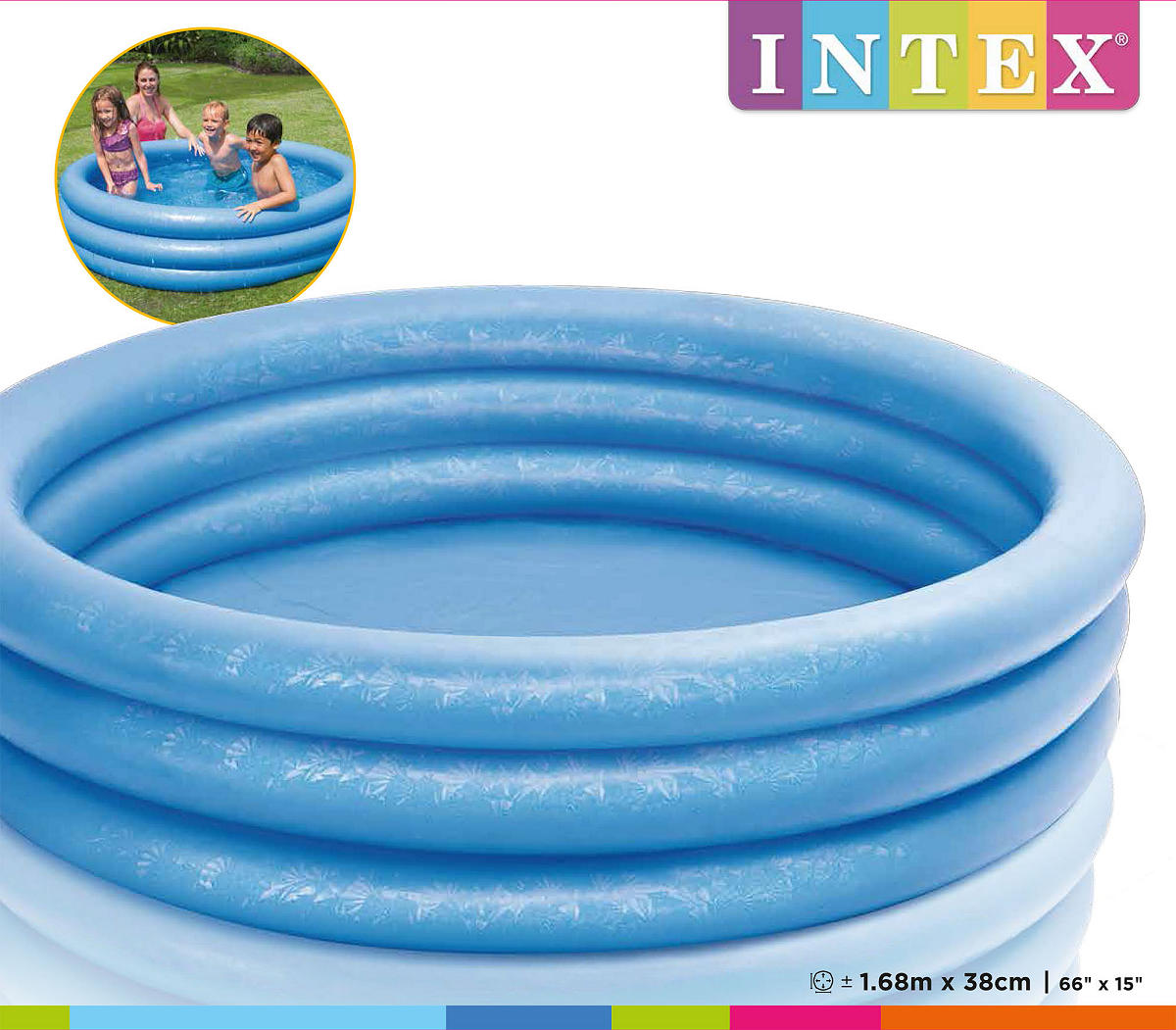 Intex zwembad Crystal Blue 168x38cm