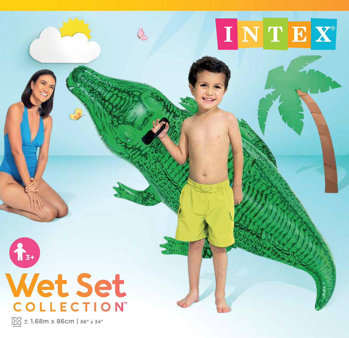 Intex Krokodil ride-on 168x86cm
