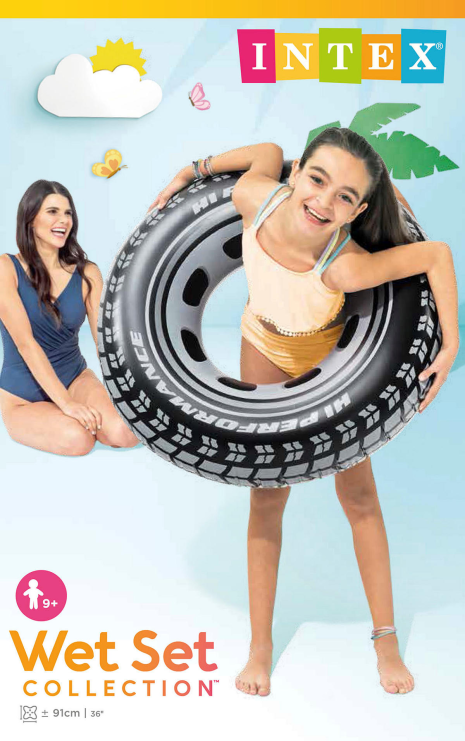 Intex zwemband autoband 91cm