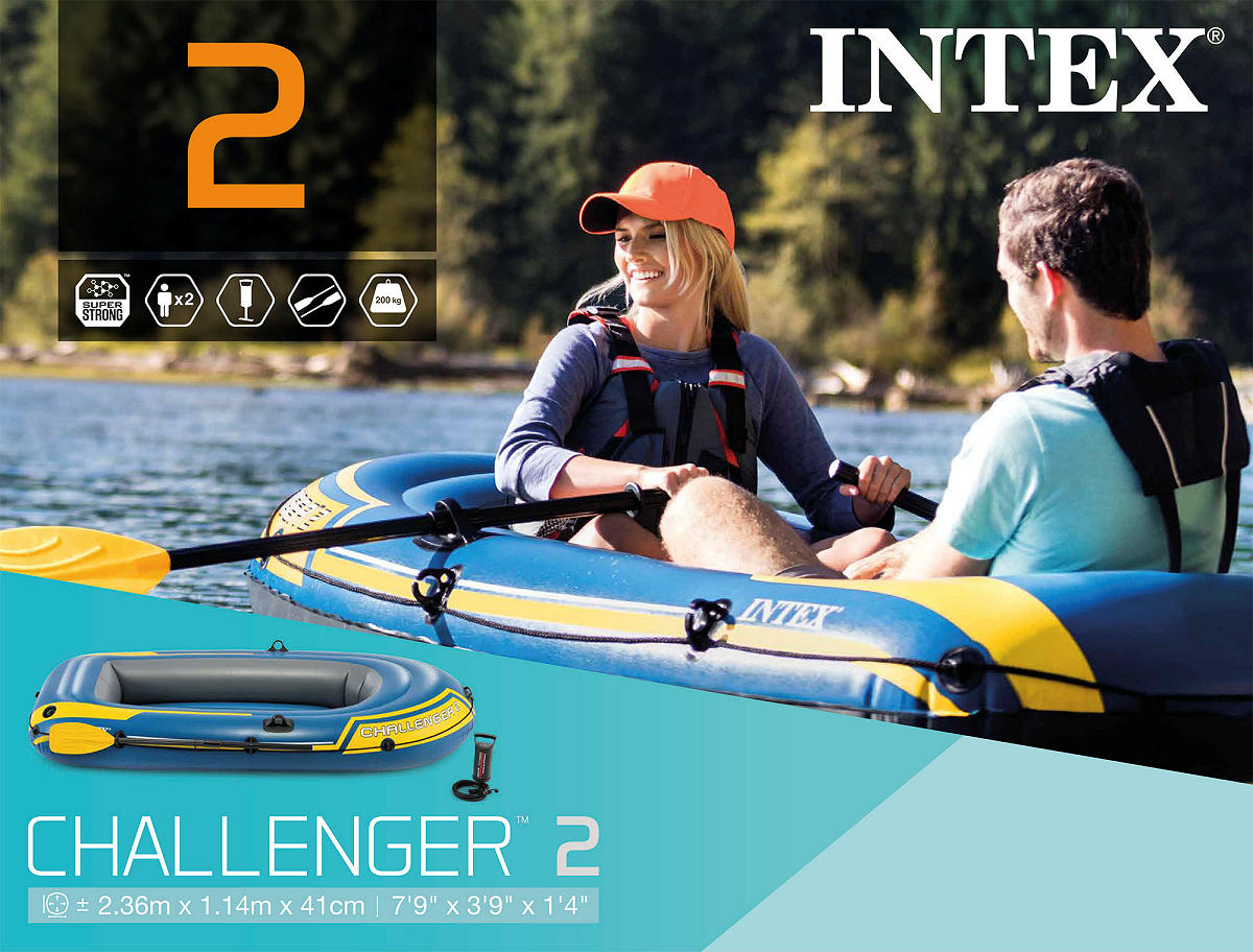 Intex Challenger 2 boot 236x114x41cm incl.pomp en peddels