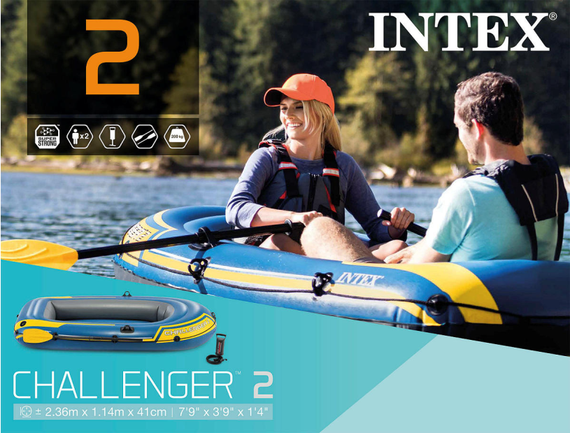 Intex Challenger 2 boot 236x114x41cm incl.pomp en peddels