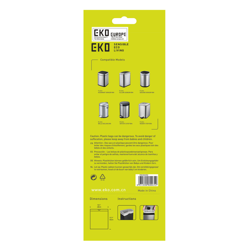 EKO afvalzak type B 7-9L - 25 stuks/rol