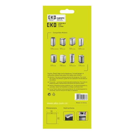 EKO afvalzak type D 18-21L - 20 stuks/rol