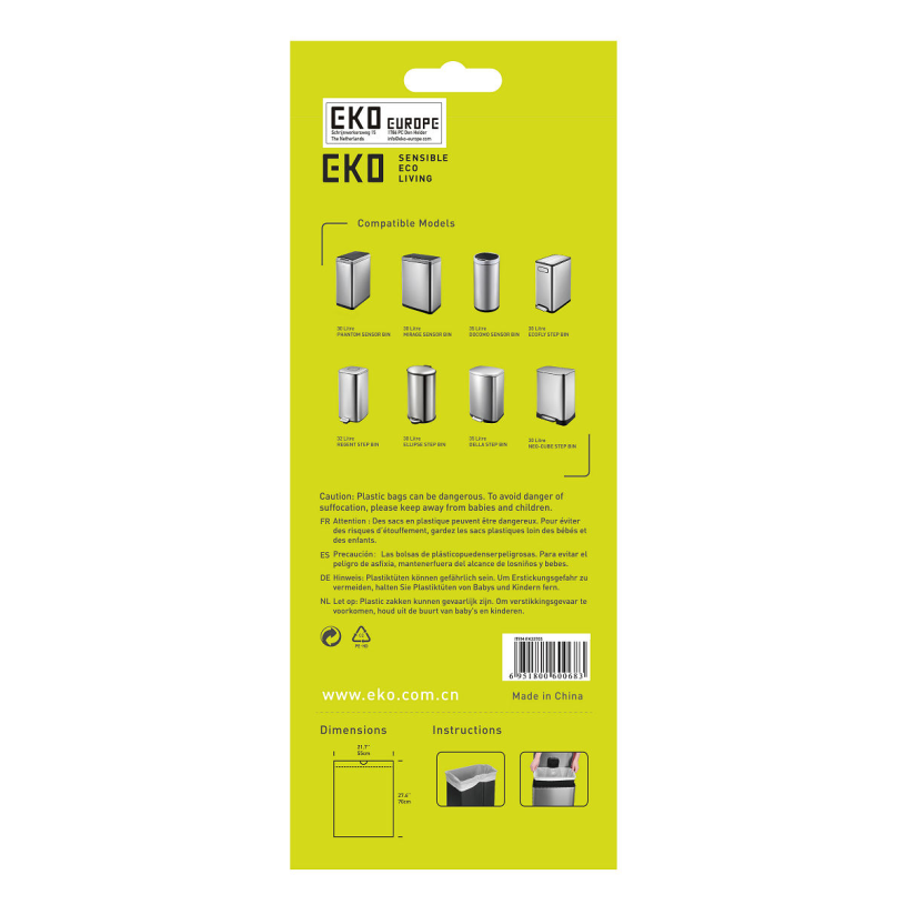 EKO afvalzak type E 25-35L - 12 stuks/rol