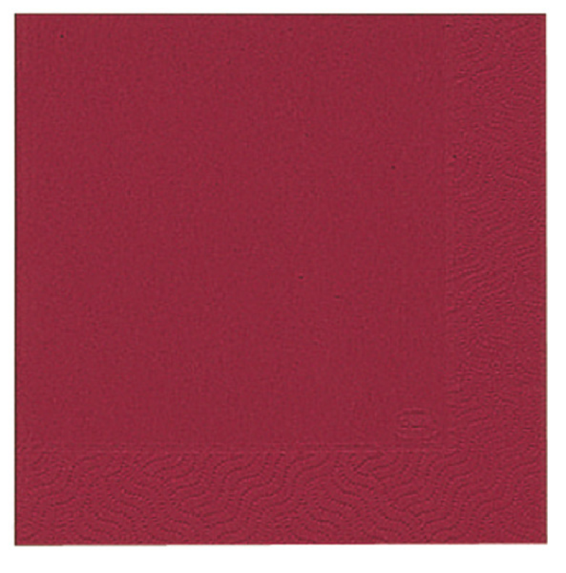 Duni servetten Bordeaux Red 3-laags 33x33