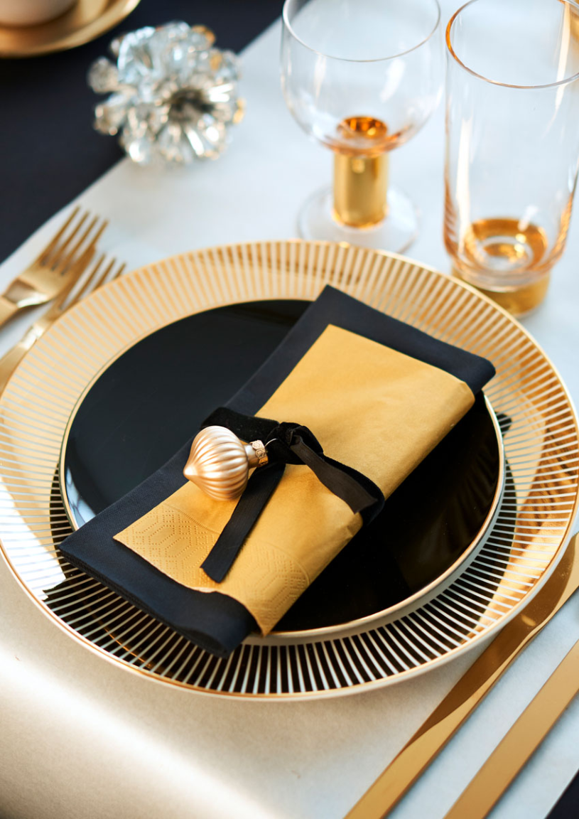 Duni servetten Gold 33x33cm