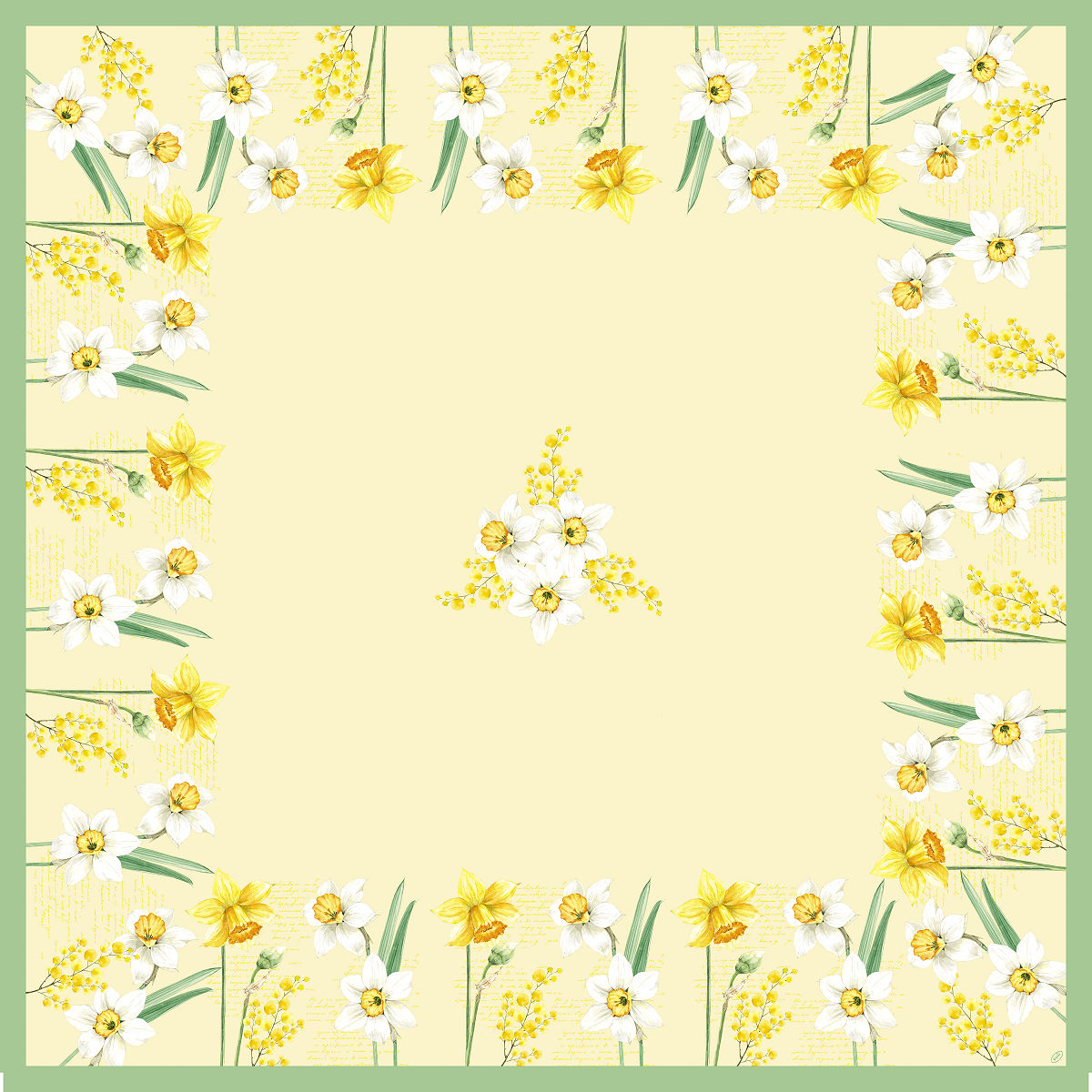 Duni napperon Spring Daffodil 84x84cm