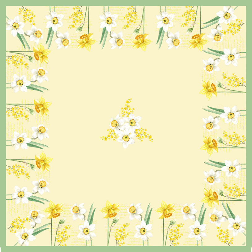 Duni napperon Spring Daffodil 84x84cm