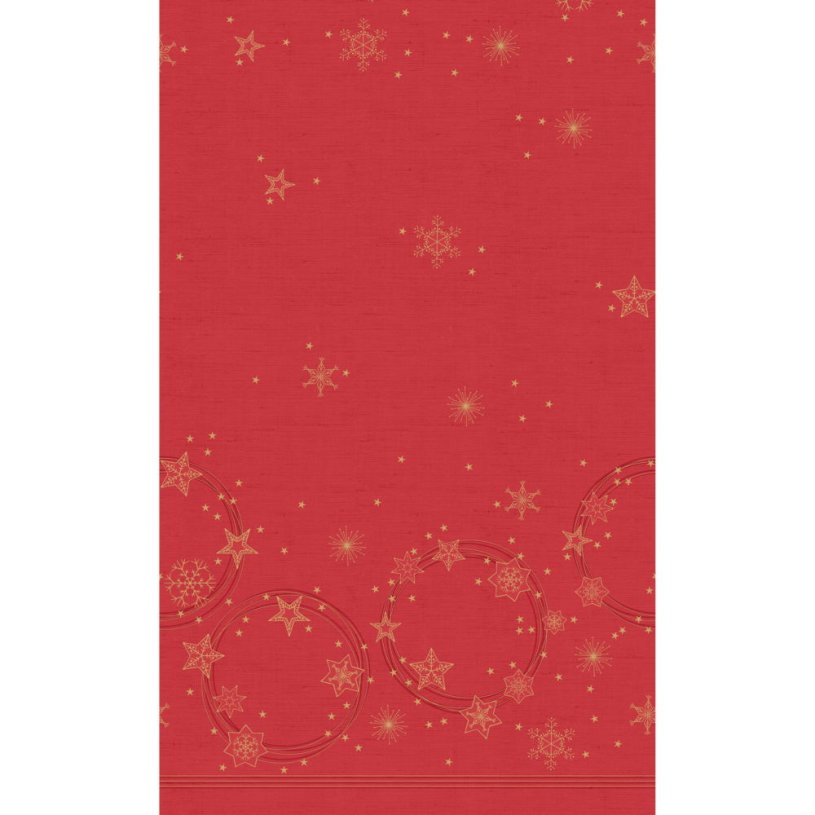 Duni tafellaken Star Shine Red 138x220cm