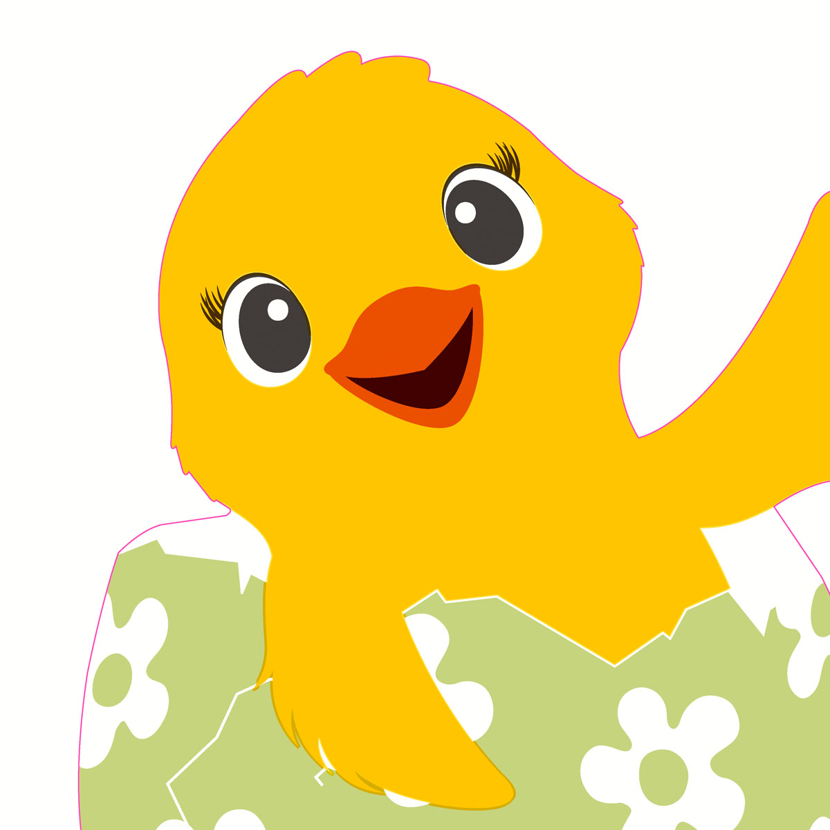 Duni Silhouettes servetten Happy Chicken 3-laags 33cm