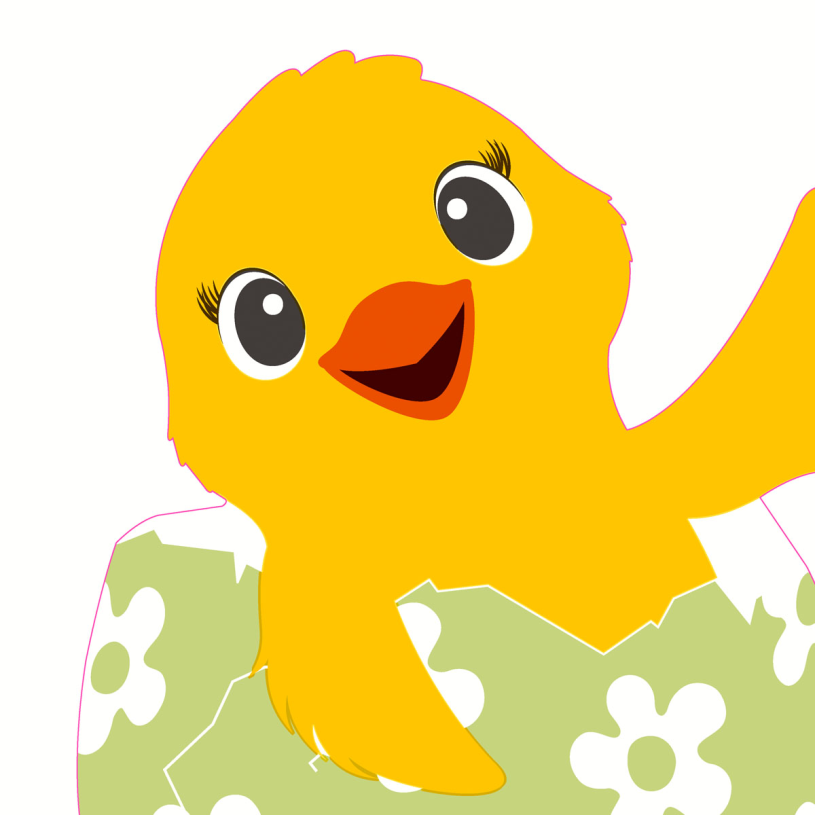 Duni Silhouettes servetten Happy Chicken 3-laags 33cm