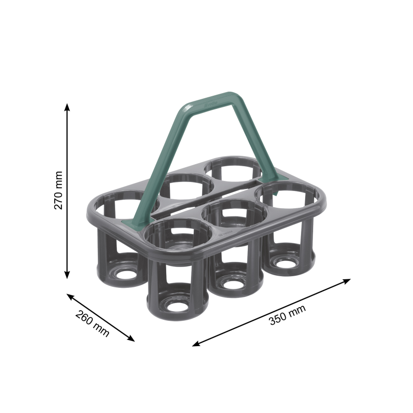 Rotho Flessendrager BASIC - antraciet