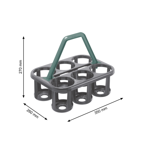 Rotho Flessendrager BASIC - antraciet