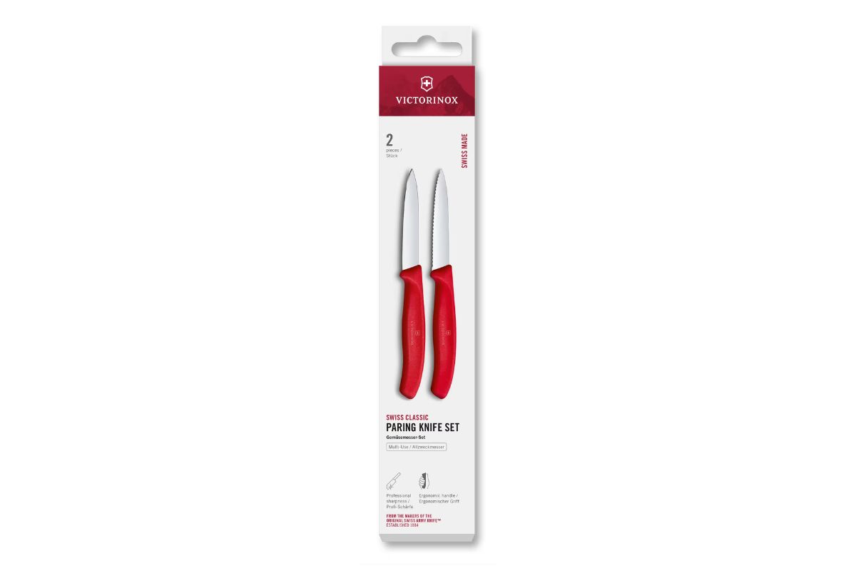 Victorinox Classic keukenset spits/kartel 2-dlg 8cm - rood