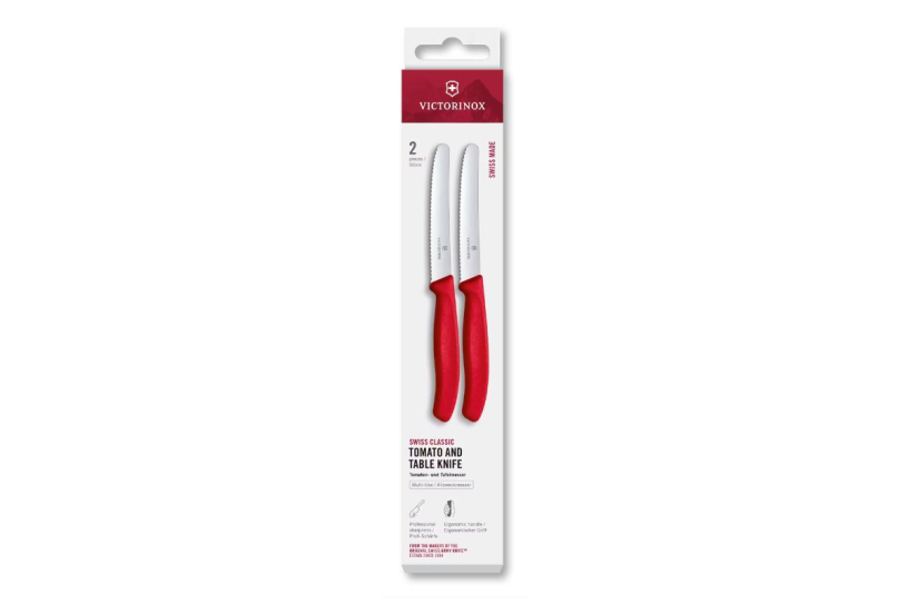 Victorinox Classic tafelmes rond kartel 2st 11cm - rood