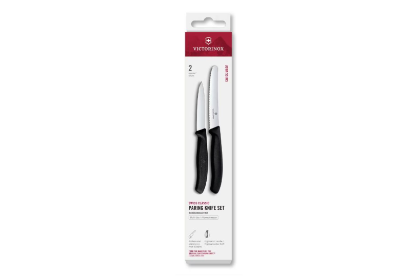 Victorinox Classic schilmes/tafelmes glad/kartel set - zwart
