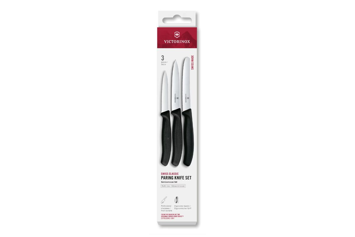 Victorinox Classic keukenset spits/kartel 3-dlg - zwart