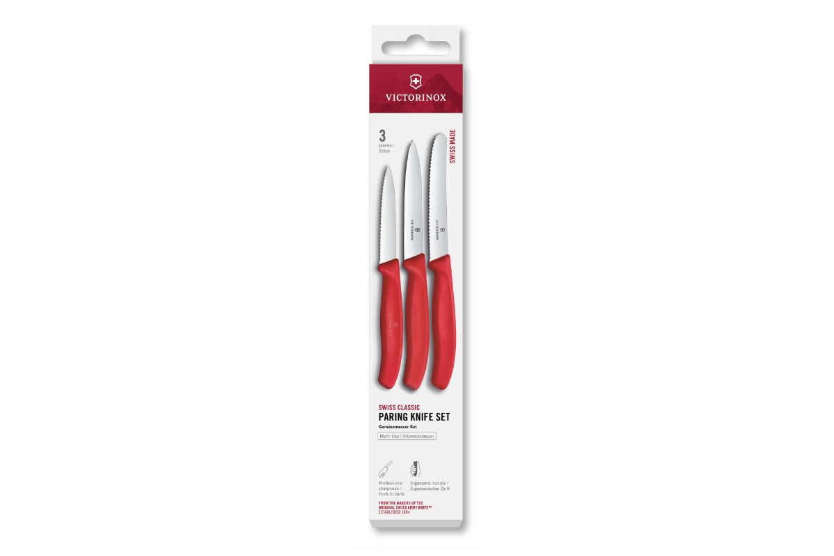 Victorinox Classic keukenset spits/kartel 3-dlg - rood