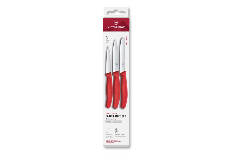 Victorinox Classic keukenset spits/kartel 3-dlg - rood