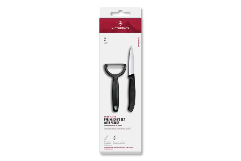 Victorinox Classic set schilmes/Y-dunschiller 2-dlg - zwart