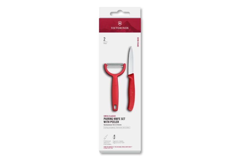 Victorinox Classic set schilmes/Y-dunschiller 2-dlg - rood