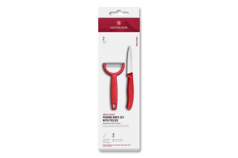 Victorinox Classic set schilmes/Y-dunschiller 2-dlg - rood