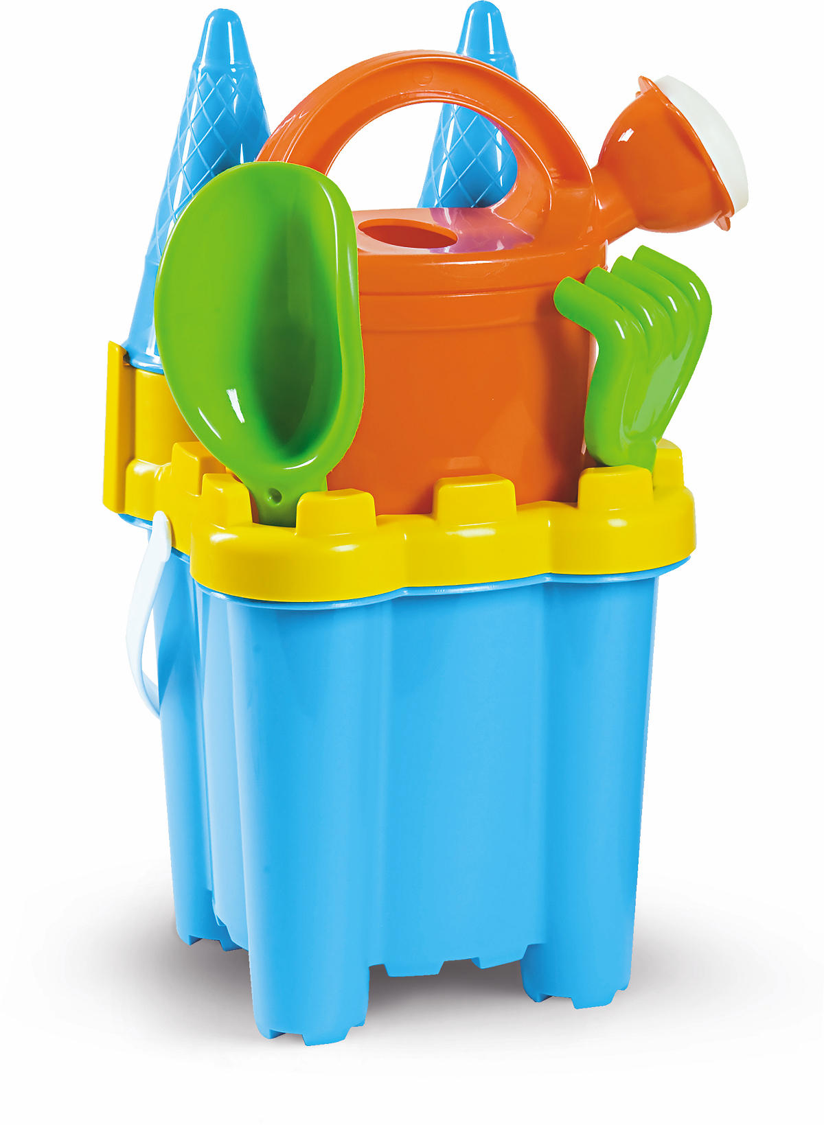 Kasteelemmerset 15x15cm met gieter vierkant assorti